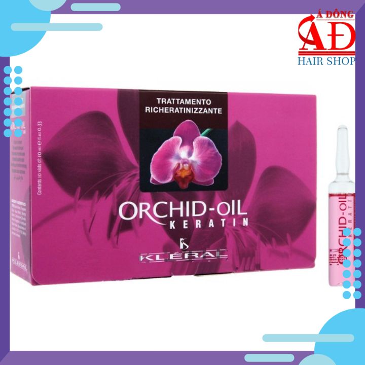 Keratin Thuỷ Phân Orchid Oil Kleral Phục Hồi Cho Mái Tóc Hư Tổn Khô Xơ Giòn Gẫy Xốp 10Mlx10