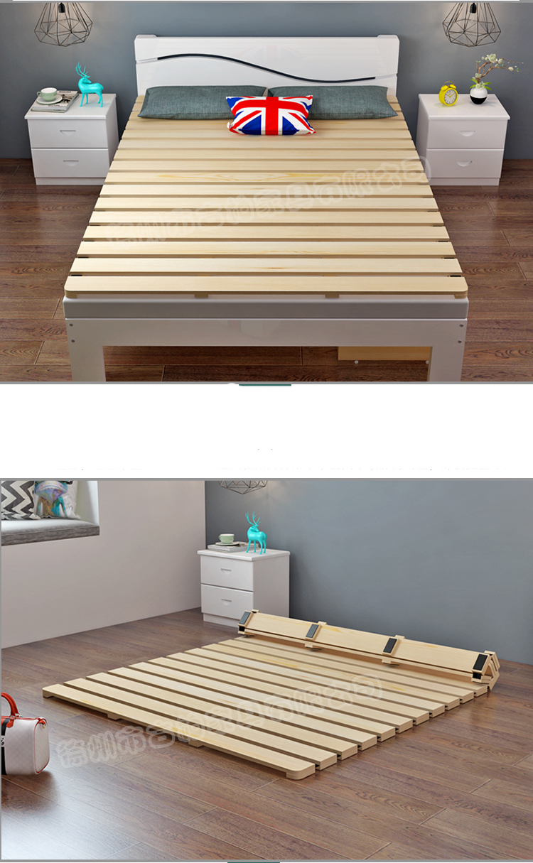 Giường cuộn trải sàn thông minh chất liệu gỗ tự nhiên 1m6- 1m8x2m  Giường ngủ gấp gọn
