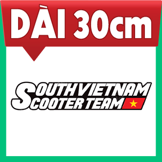 Tem logo decal tem xe sticker South Vietnam Scooter Team SVST hội nhóm xe tay gas dán trang trí xe m