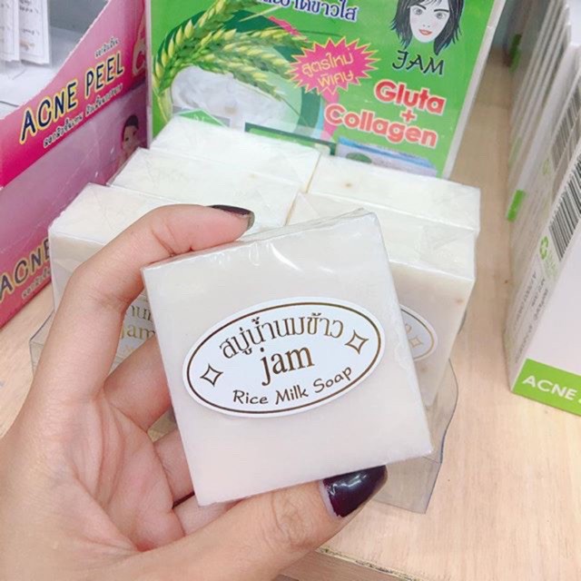 Combo 4 Xà Phòng Gạo Jam Rice Milk Thái Lan Dưỡng Trắng Mịn Da
