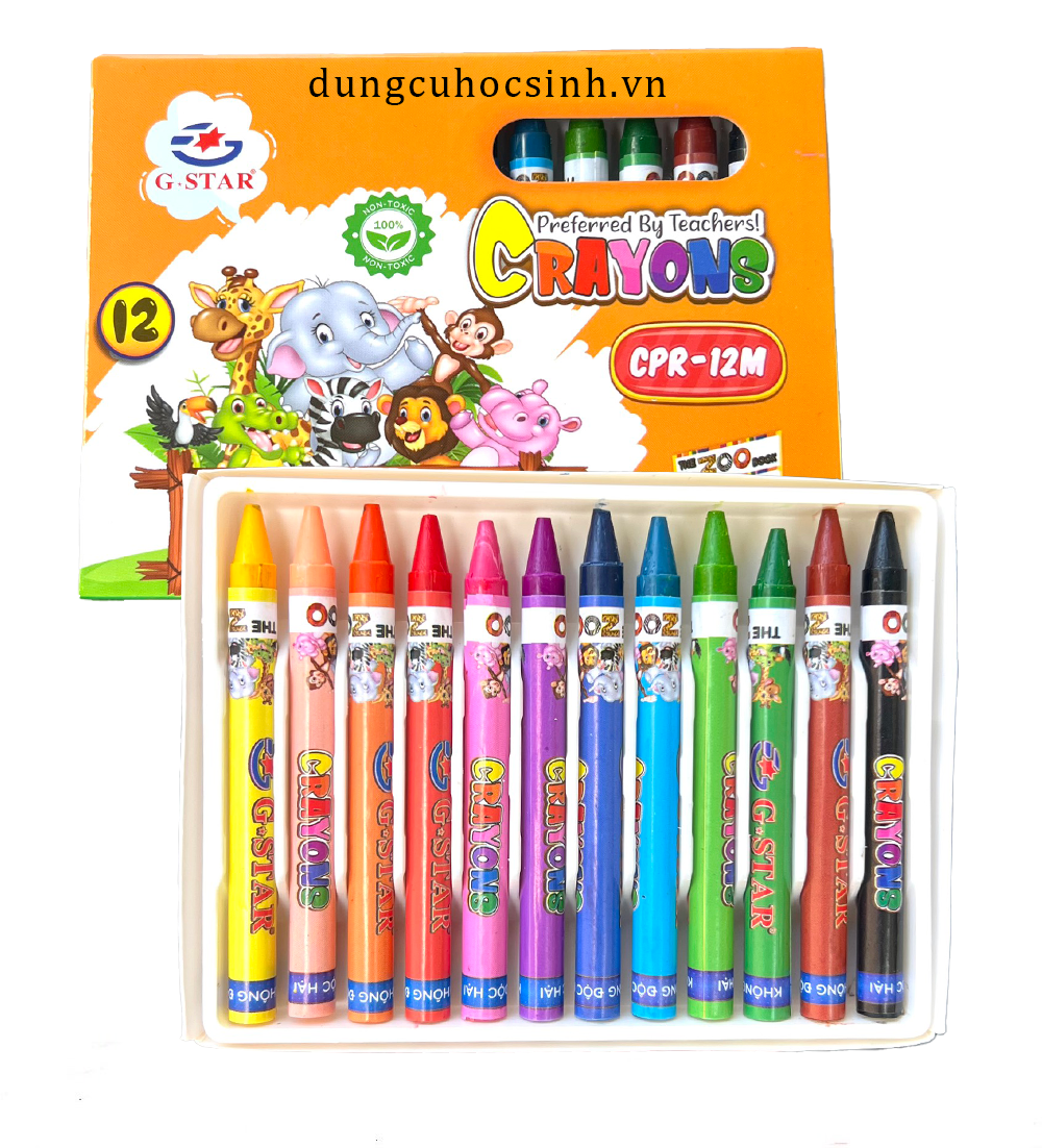 Bút Sáp Màu Gstar 12 Màu CPR-12 ( 12 Màu/Hộp )