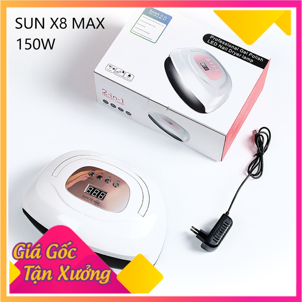 Máy Hơ Gel Sun X8 Max Máy Sấy Móng Tay Chân Rất Lớn Có Thể Sử Dụng Đồng Thời Hai Tay Chân