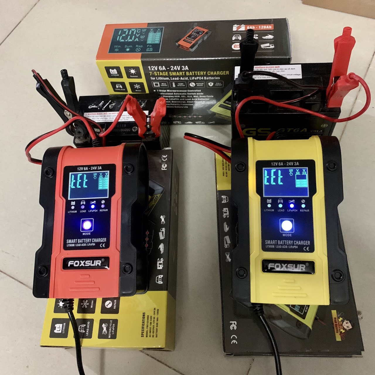 Sạc Ắc Quy FOXSUR Cực Thông Minh