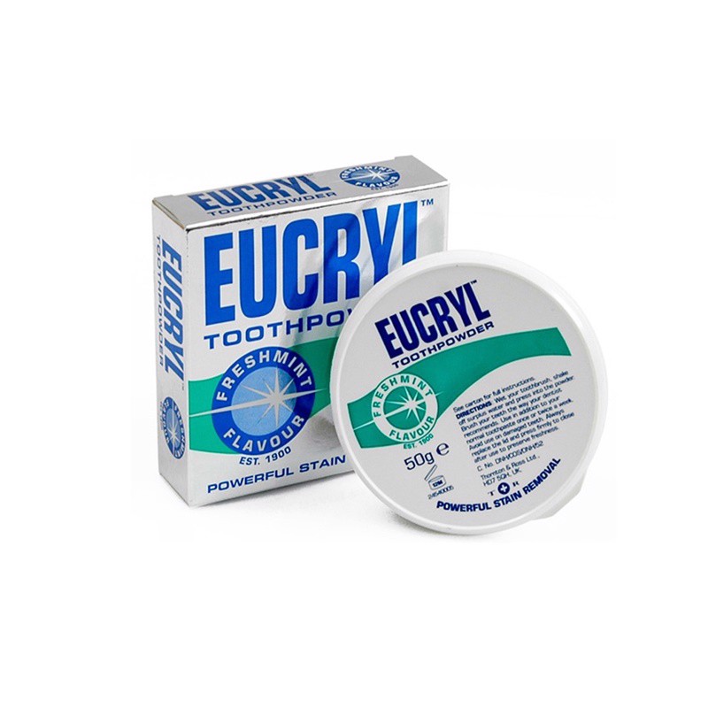 [Hcm]Bột Trắng Răng Eucryl Toothpowder 50Gr