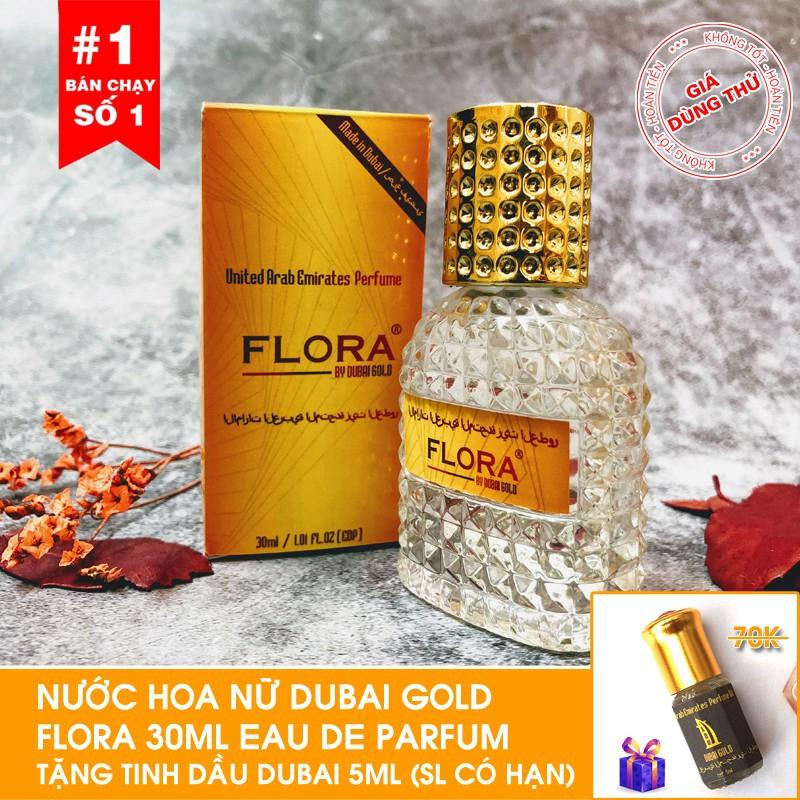 [Hcm][Tặng Tinh Dầu Dubai ] Nước Hoa Nữ Nội Địa Dubai Gold Flora 30Ml - Tặng Tinh Dầu Dubai 5Ml Khuyến Mại Hôm Nay