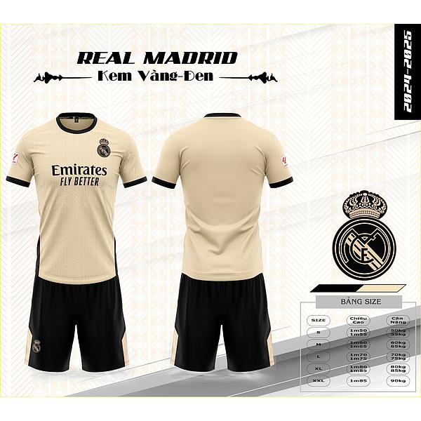 6 Mẫu - Bộ quần áo thể thao đá banh đá bóng CLB Real Madrid 2024-2025  có in tên số theo yêu cầu