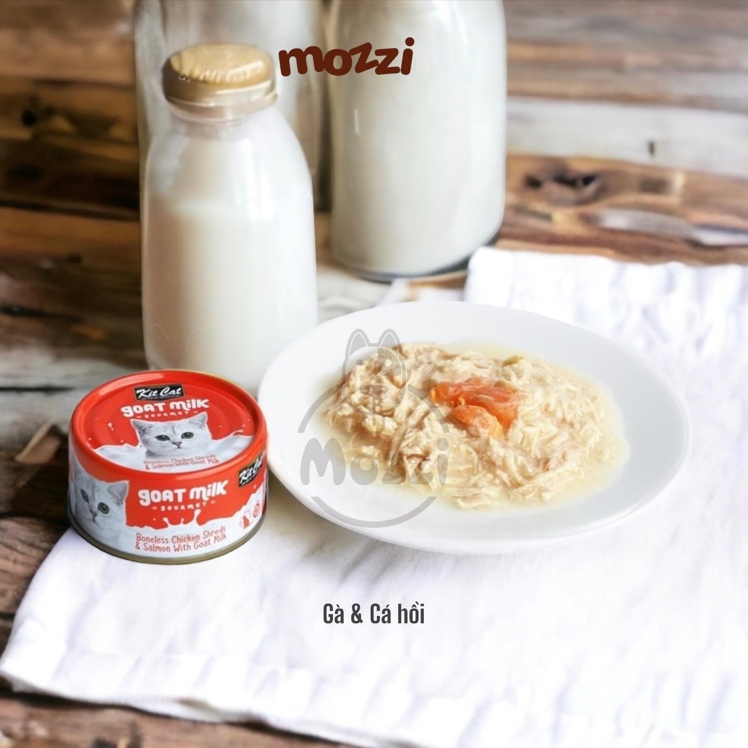 Pate cho mèo Pate sữa dê KitCat Lon 70gr