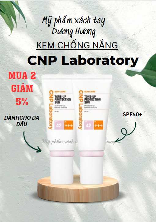 Kem chống nắng nâng tông da CNP Laboratory Tone-Up Protection Sun SPF42/PA+++ 50ml-Kem chống nắng nâng tông da CNP 50ml