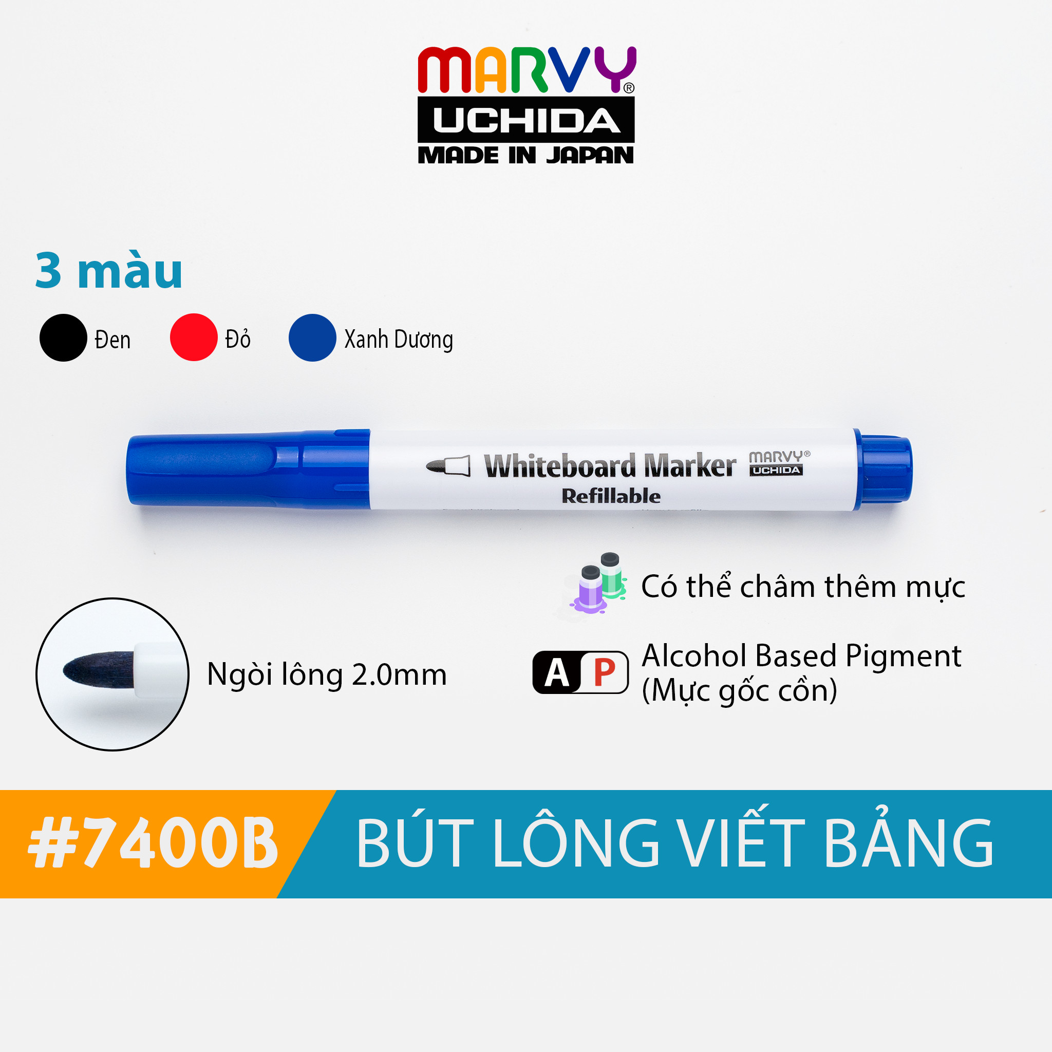 Bút Lông Viết Bảng Marvy Uchida 7400B