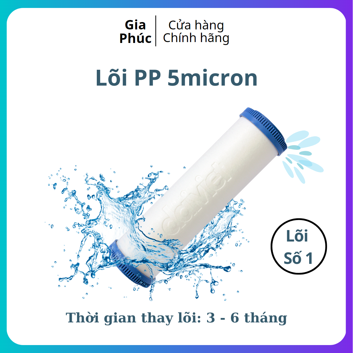 Bộ 3 lõi lọc lõi lọc 123 Đại Việt dành cho máy lọc nước Daikiosan Makano Kasuto Takasa Karofi Kangar