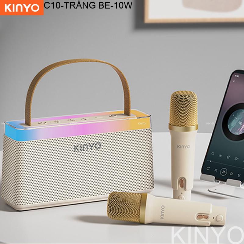 Bộ Loa Bluetooth + 2 Mic Hát Karaoke Mini Tại Nhà C10 Có Thể Thay Đổi Giọng Dễ Sử Dụng