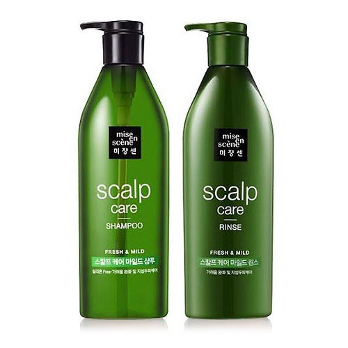 Bộ Dầu Gội Xả Mise En Scene Scalp Care Fresh & Mild(Màu Xanh)