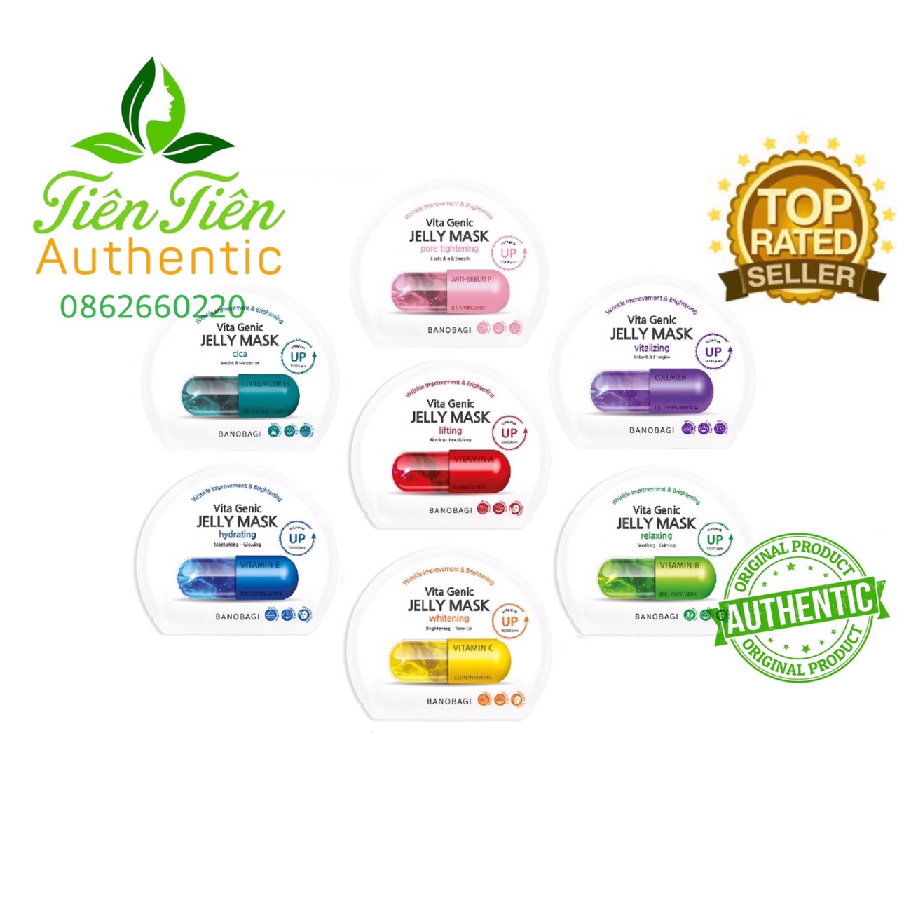 Mặt Nạ Bổ Sung Vitamin thần thánh Victa Genic BANOBAGI 30ml các màu