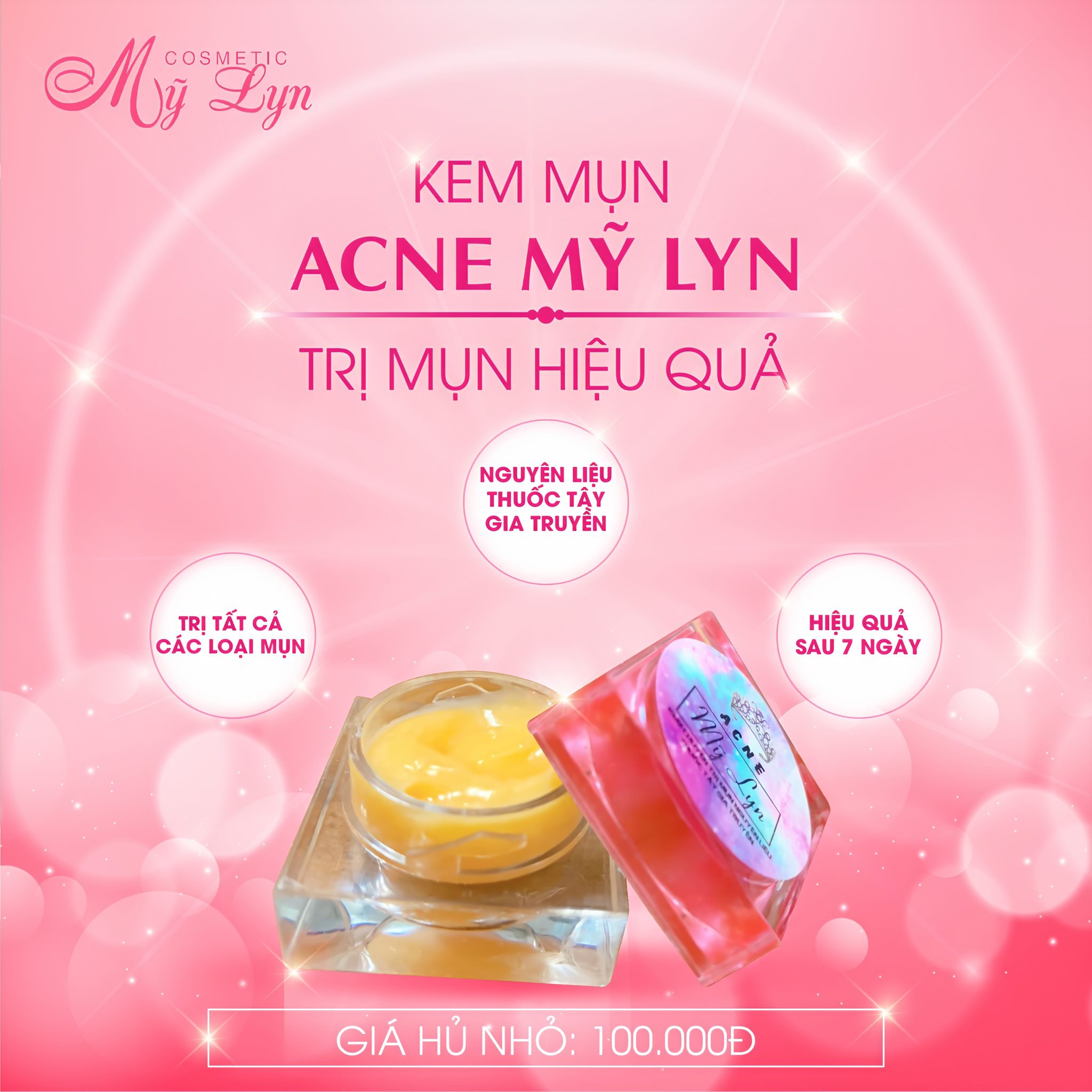 [Hàng Độc Quyền] Kem Acne Mỹ Lyn Hũ Nhỏ (5G/Hủ) (Mẫu Mới)