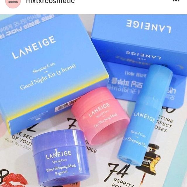 Combo Bộ 3 Mặt Nạ Ngủ Dành Cho Lanegie Mặt - Mắt - Môi Laneige [ Chuẩn Hãng ]