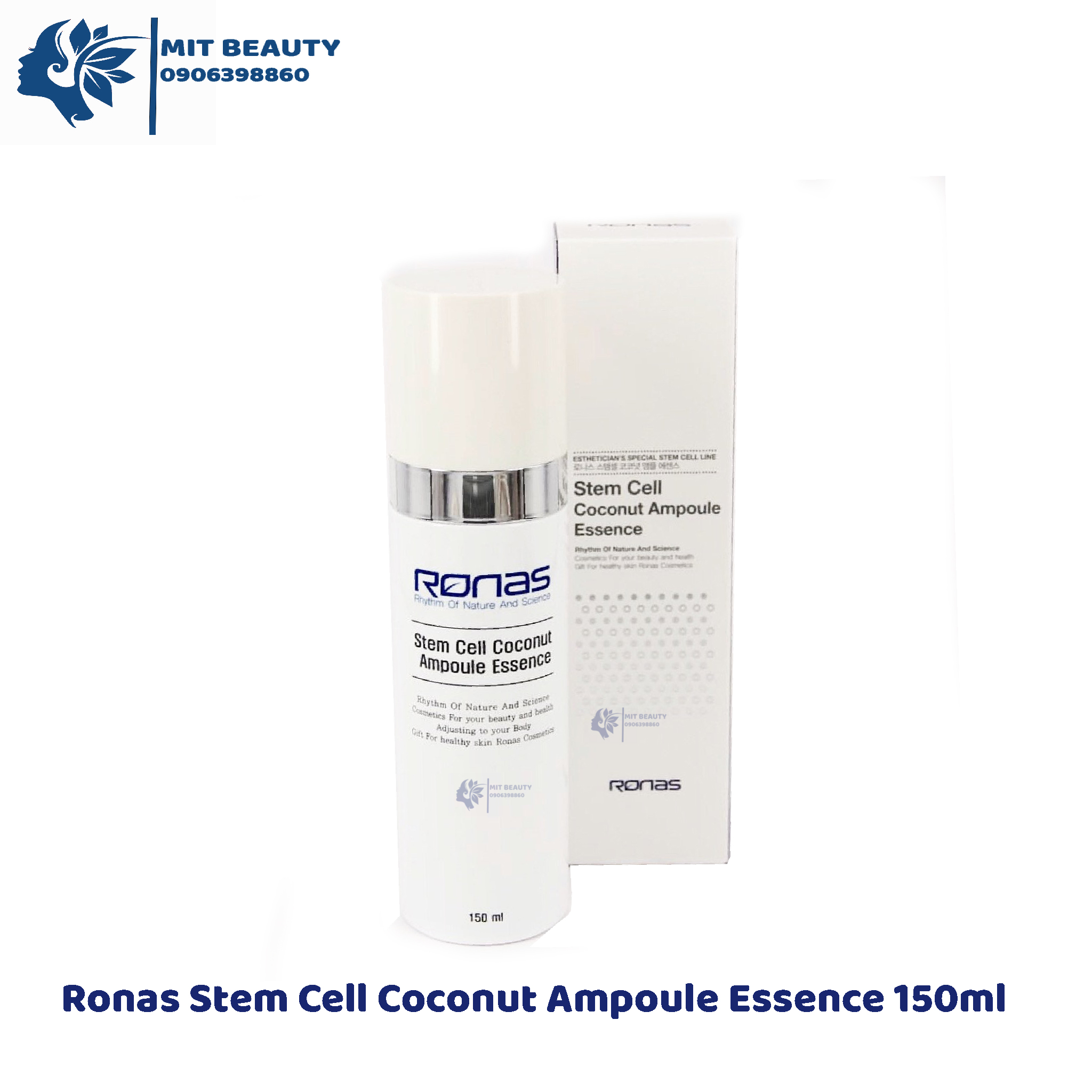 Tinh Chất Tế Bào Gốc Dừa Ronas Coconut Stem Cell Ampoule Essence 150Ml Hàn Quốc