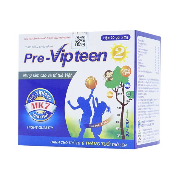 Pre - Vipteen 2 – Hỗ Trợ Giúp Trẻ Tăng Chiều Cao Đề Kháng Tốt