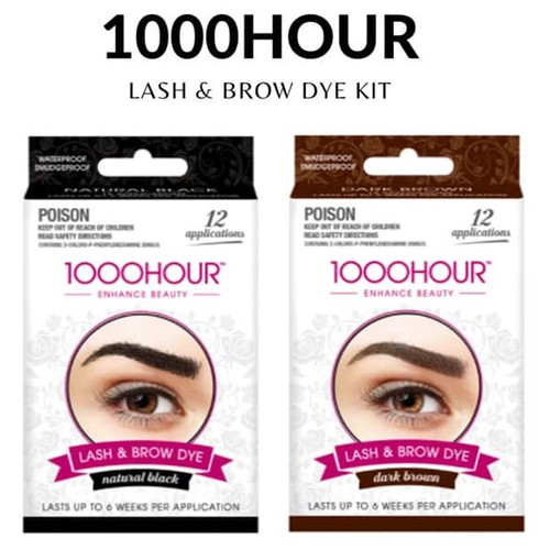 Thuốc Nhuộm Lông Mày Và Mi 1000 Hour Eyelash & Brow Dye Kit 2 Màu Đen - Nâu