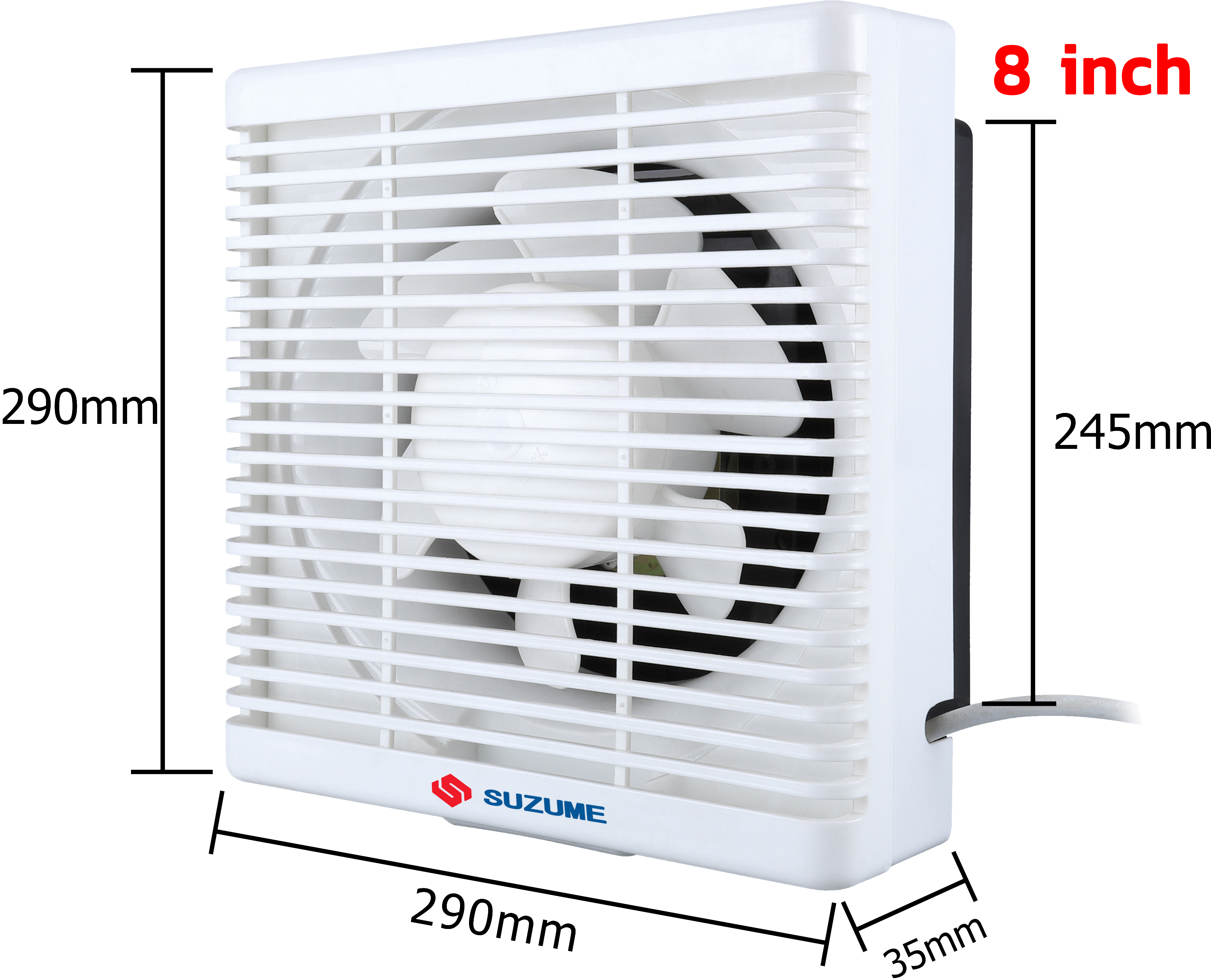 2 chiều Quạt thông gió /Quạt hút mùi nhà bếp /phòng ngủ/nhà tắm /Quạt hút gắn tường 6/8/10 inc