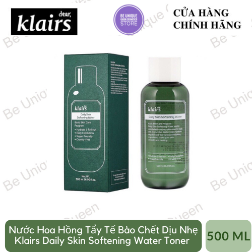 Nước Hoa Hồng Klairs Loại Bỏ Tế Bào Chết Dịu Nhẹ Klairs Daily Skin Softening Water Toner 500 Ml