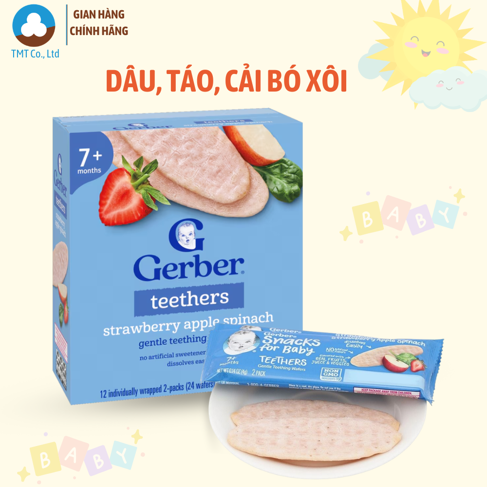 Bánh Gạo ăn dặm Gerber 48g nhập khẩu Thái Lan