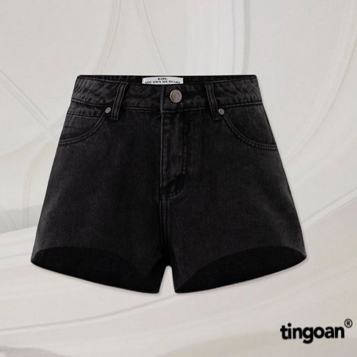 TINGOAN® - Quần short bò cắt gấu lượn viền màu lông chuột XOXO JEANS SHORTS/LC