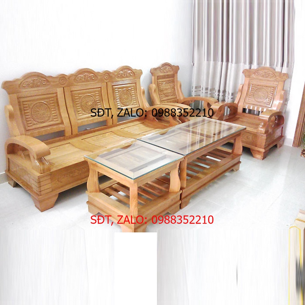 Bộ bàn ghế gỗ phòng khách 5 món gỗ sồi  bộ salong gỗ phòng khách  bàn ghếbộ chuyện gỗ hàng chuẩn