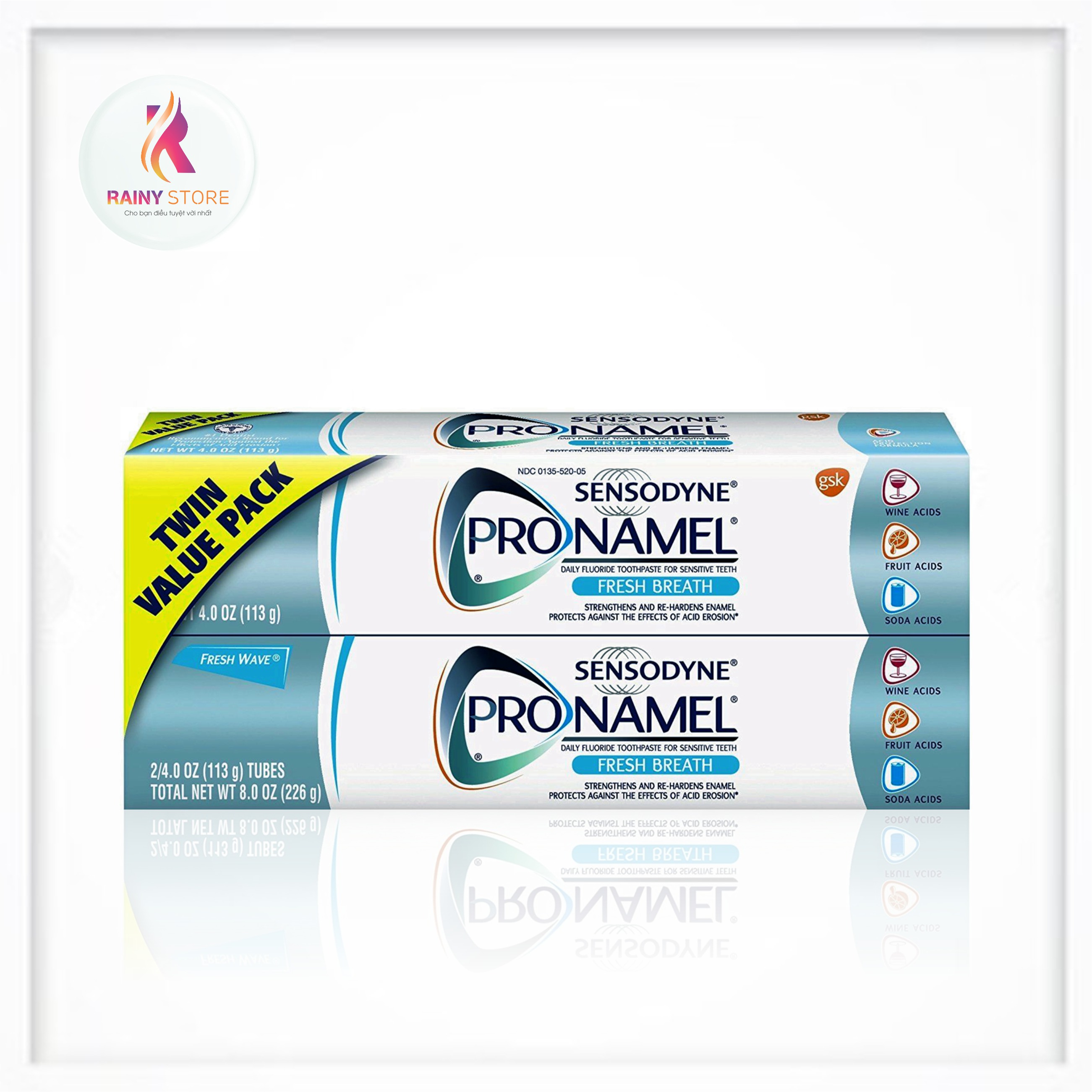 [Hcm]Set 2 Kem Đánh Răng Sensodyne Pronamel Fresh Breath Dành Cho Răng Nhạy Cảm 113G X 2 Chính Hãng Của Mỹ