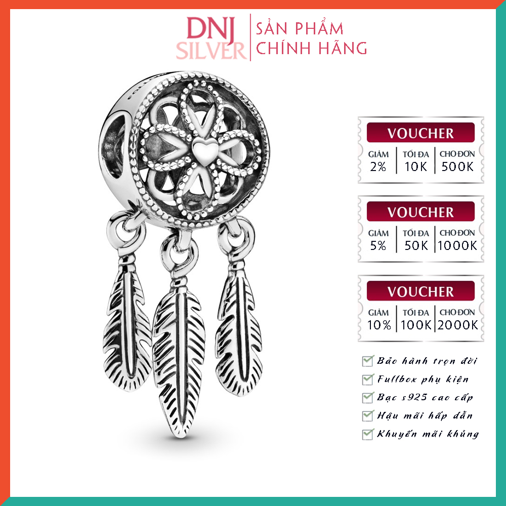 Charm bạc 925 cao cấp hàng chuẩn bạc - Charm Spiritual Dreamcatcher thích hợp để mix vòng tay charm 