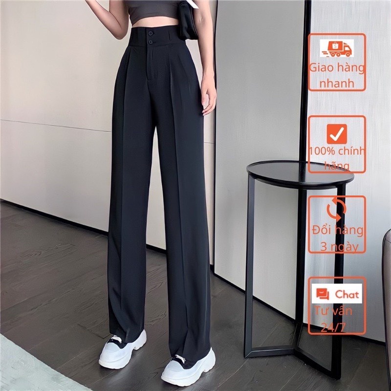 Quần nữ ống sớ dài, có khóa trước, hai túi chéo, quần ống rộng, 3 màu đen -  kem - trắng - N01 - Giá Sendo khuyến mãi: 99,000đ - Mua ngay! -