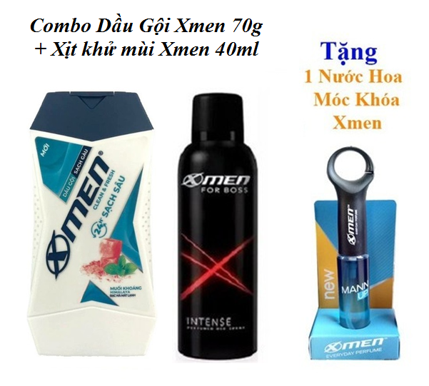 [Hcm]Trọn Bộ Dành Cho Nam Giới 3 Món Gồm: 1 Chai Dầu Gội Hương Nước Hoa Xmen 70G + 1 Chai Xịt Khử Mùi Toàn Thân Xmen For Boss 40Ml Tặng 1 Chai Nước Hoa Xmen 22Ml