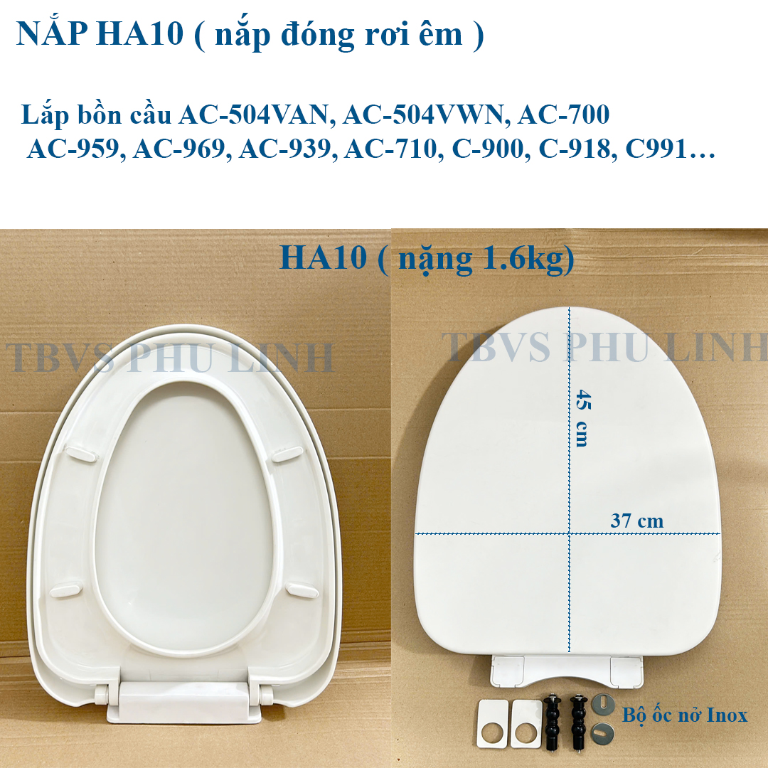 Nắp bồn cầu đóng êm thay phù hợp bồn cầu inax C504VTN C504VRN C504VAN C504VWN