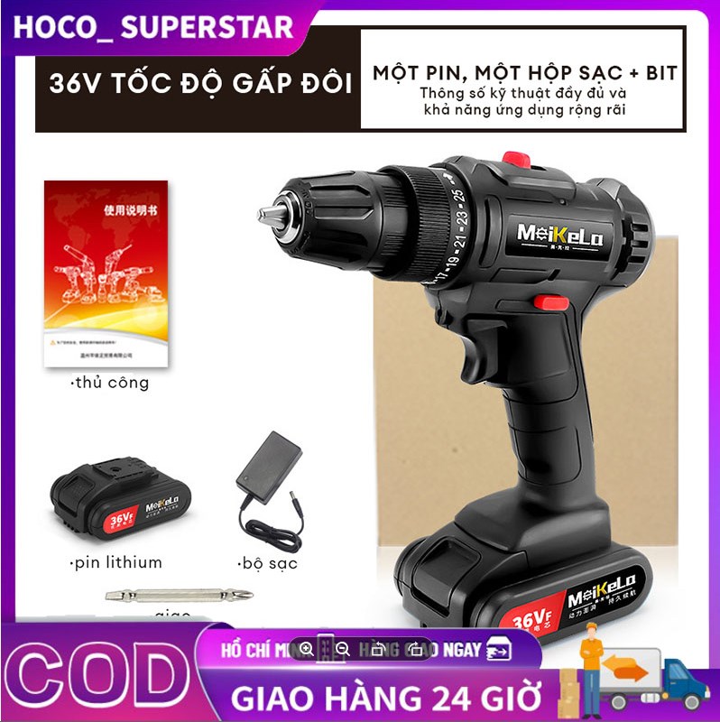 [Chỉ còn xanh]Máy khoan pin 12v chính hãng GGG - khoan bắt vít không dây có đảo chiều đèn led - khoa