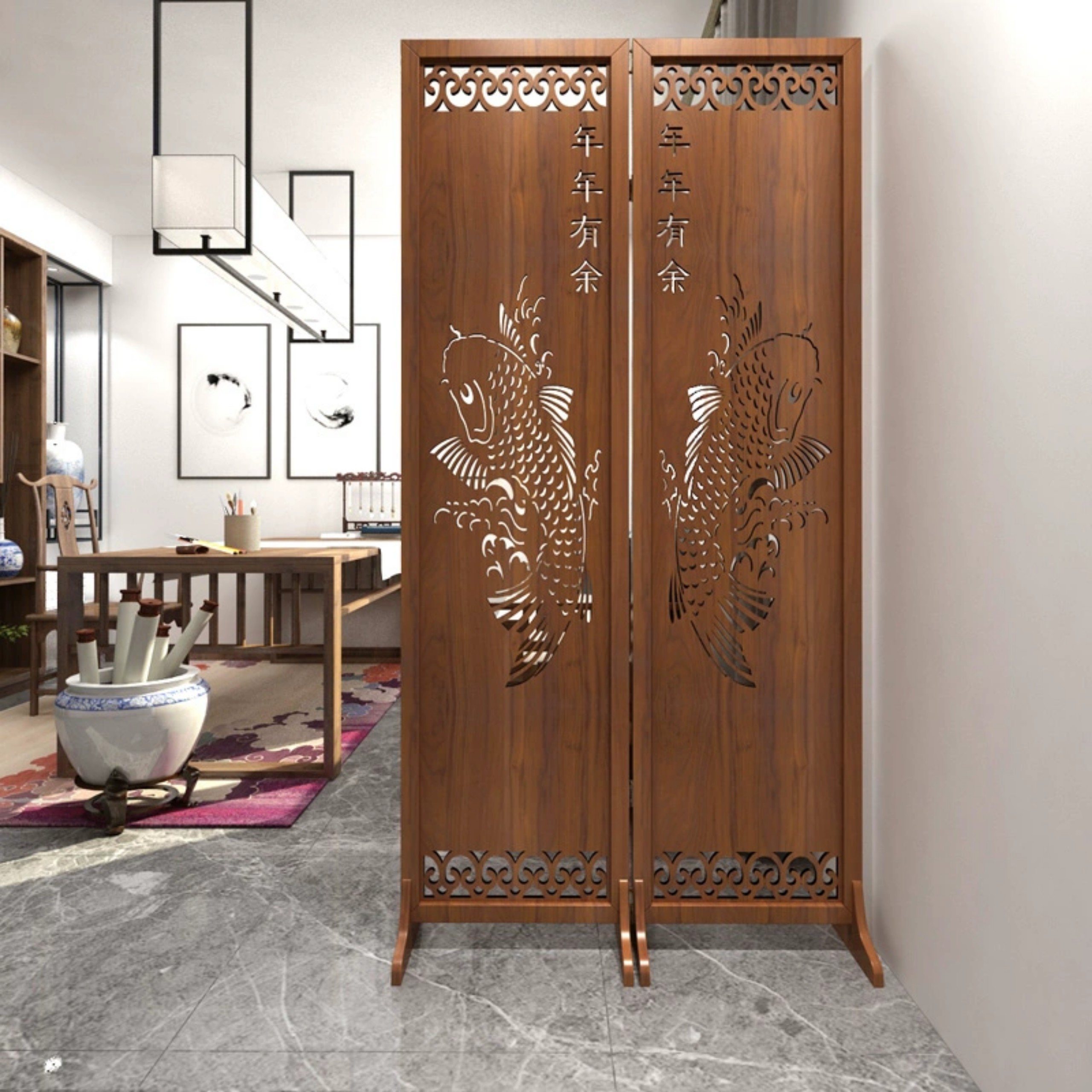 Vách ngăn cnc - Vách Ngăn Phòng thờ - Vách Ngăn bình phong - Vách ngăn được thiết kế theo yêu cầu -