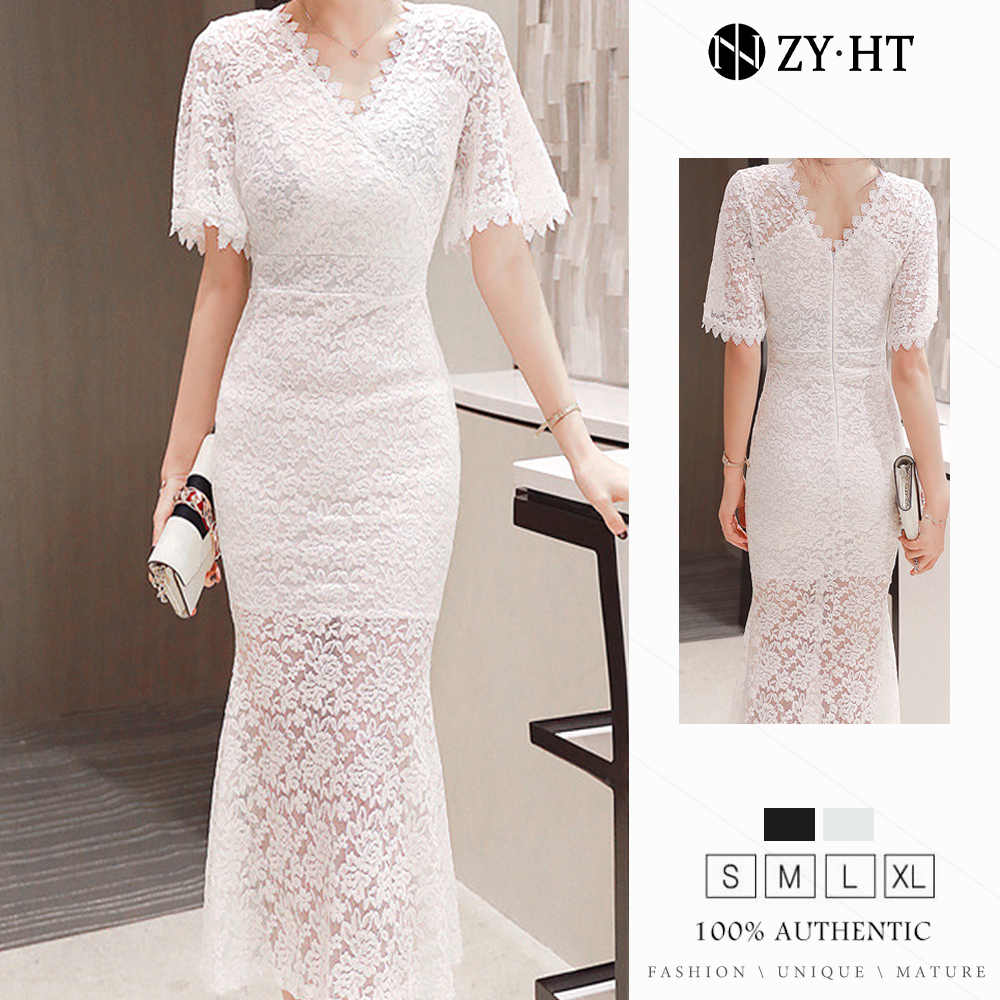 ZYHT (Giải phóng mặt bằng Sử dụng phiếu giảm giá)  đầm body váy ren trắng Quần áo mùa hè cho nữ váy 