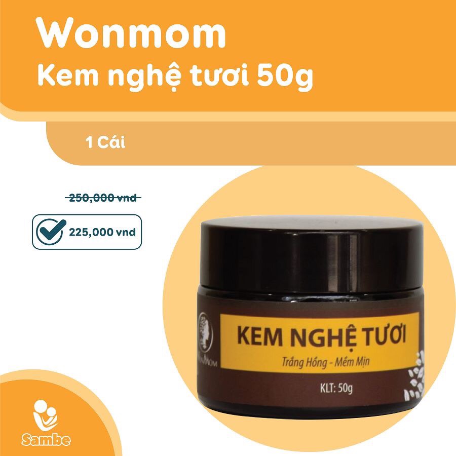 Kem Nghệ Tươi Dưỡng Trắng Da Wonmom