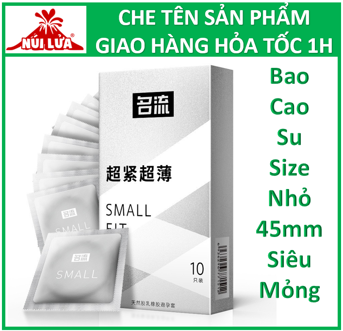 Bao cao su size nhỏ 45mm SMALL XS bcs size nhỏ siêu mỏng chống xuất tinh sớm kéo dài thời gian
