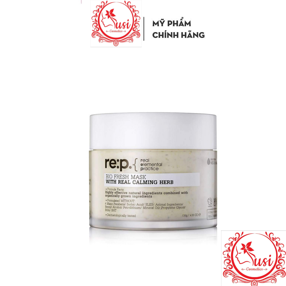 [HCM]Mặt Nạ Đất Sét REP Bio Fresh Mask With Real Calming Herbs RE:P 130g - Hoa cúc