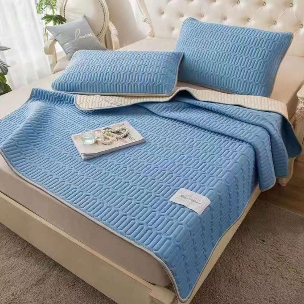 Chiếu điều hoà cao su non cùng màu chất liệu vải Tencel thoáng mát đủ kích thước 1m 1m2 1m4 1m5 1m6 