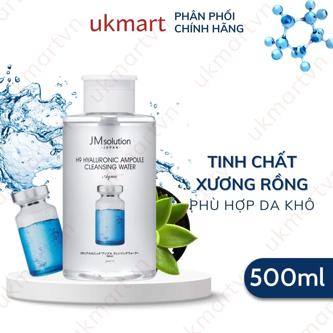 Nước Tẩy Trang JM Solution H9 Hyaluronic Cleansing Water 500ml