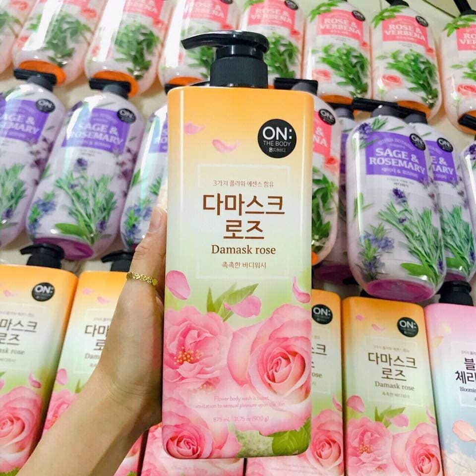 [Hcm]Sữa Tắm Hương Hoa Hồng On The Body Mùi Damask Rose 900Gr Hàn Quốc