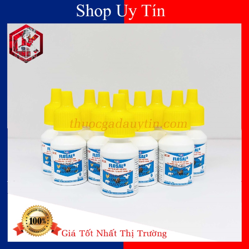Flosal D 10ml 1 chai trị khò khè sổ mũi cho gà đá