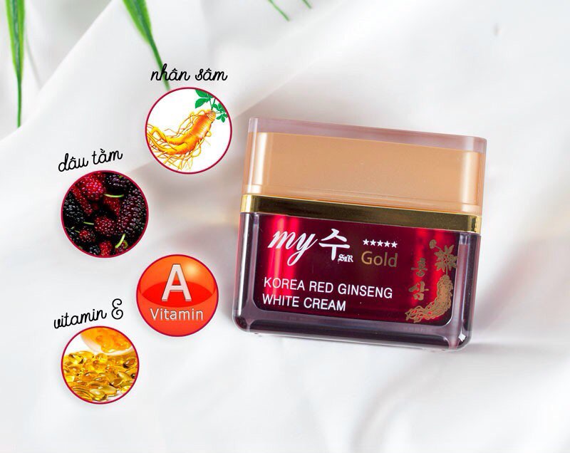 [Hcm]Kem Dưỡng Hồng Sâm Đỏ Hàn Quốc Red Ginseng Gold Dưỡng Da Chống Lão Hóa.