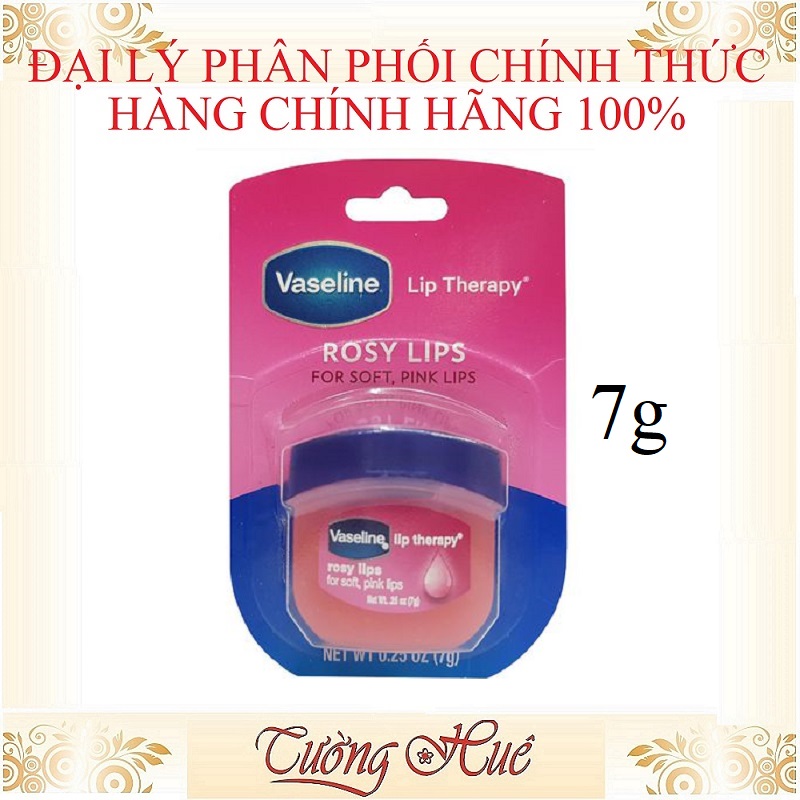 Sáp Dưỡng Môi Vaseline Rosy Lips 7g hàng chuẩn (hồng)