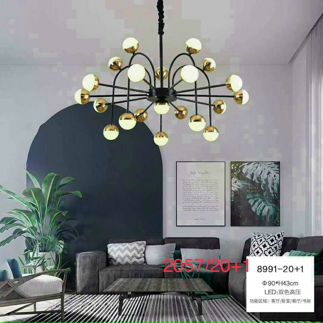 Đèn Thả Đèn chùm 21 Bóng Hiện Đại - 3 chế độ ánh sángĐèn trang trí phòng kháchbếpsinh hoạt
