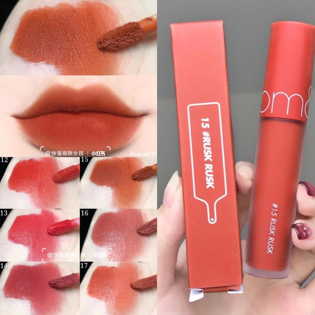 [HCM]Son Kem Lì Lên Màu Siêu Chuẩn Romand New Zero Velvet Tint 5.5g