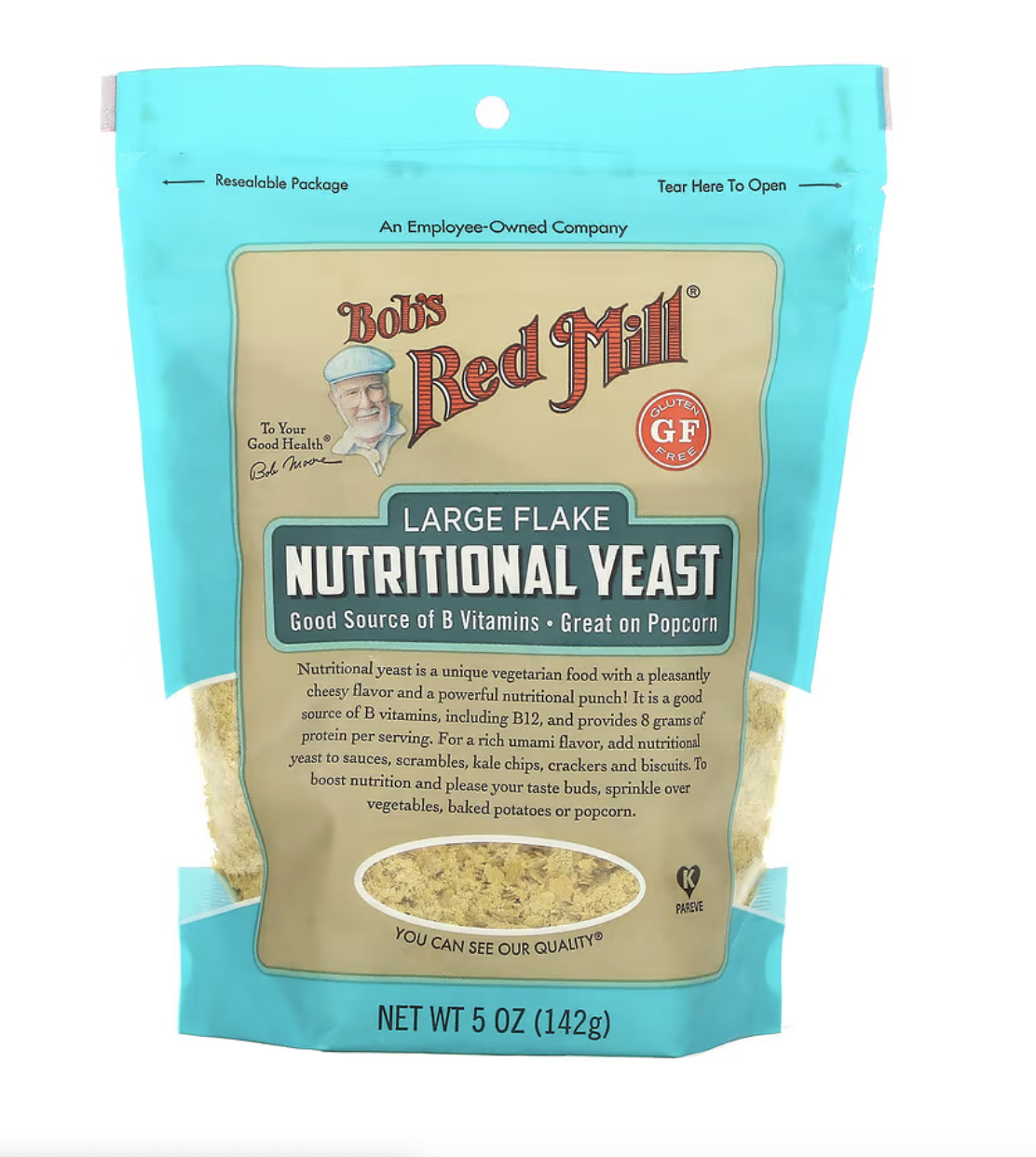 MEN DINH DƯỠNG HẠT TO GIÀU VITAMIN B - Bobs Red Mill Large Flake Nutritional Yeast Gluten Free ĂN KI