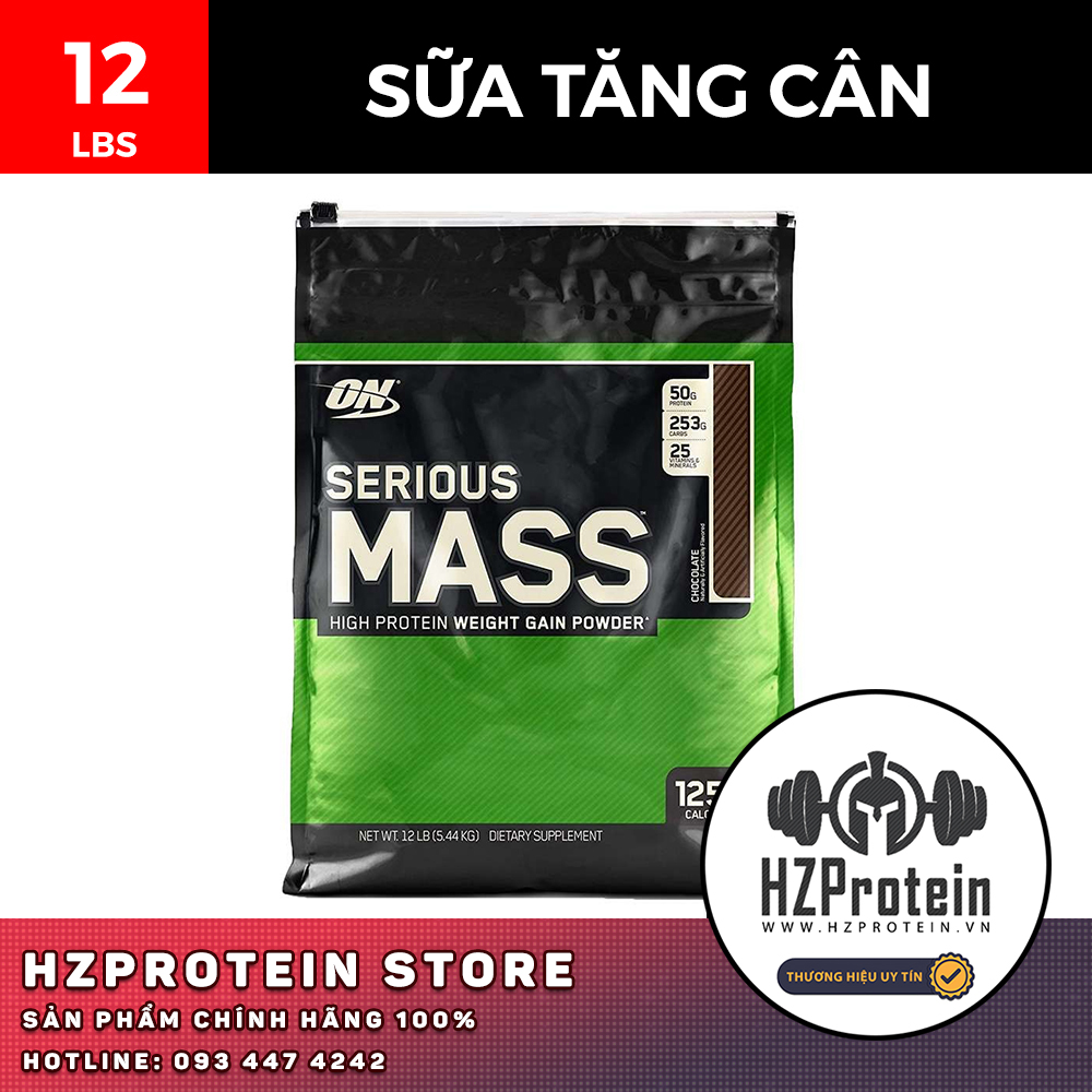 [Hcm]Serious Mass 12Lb (54Kg) - Sữa Tăng Cân Bổ Sung Vitamin Khoáng Chất