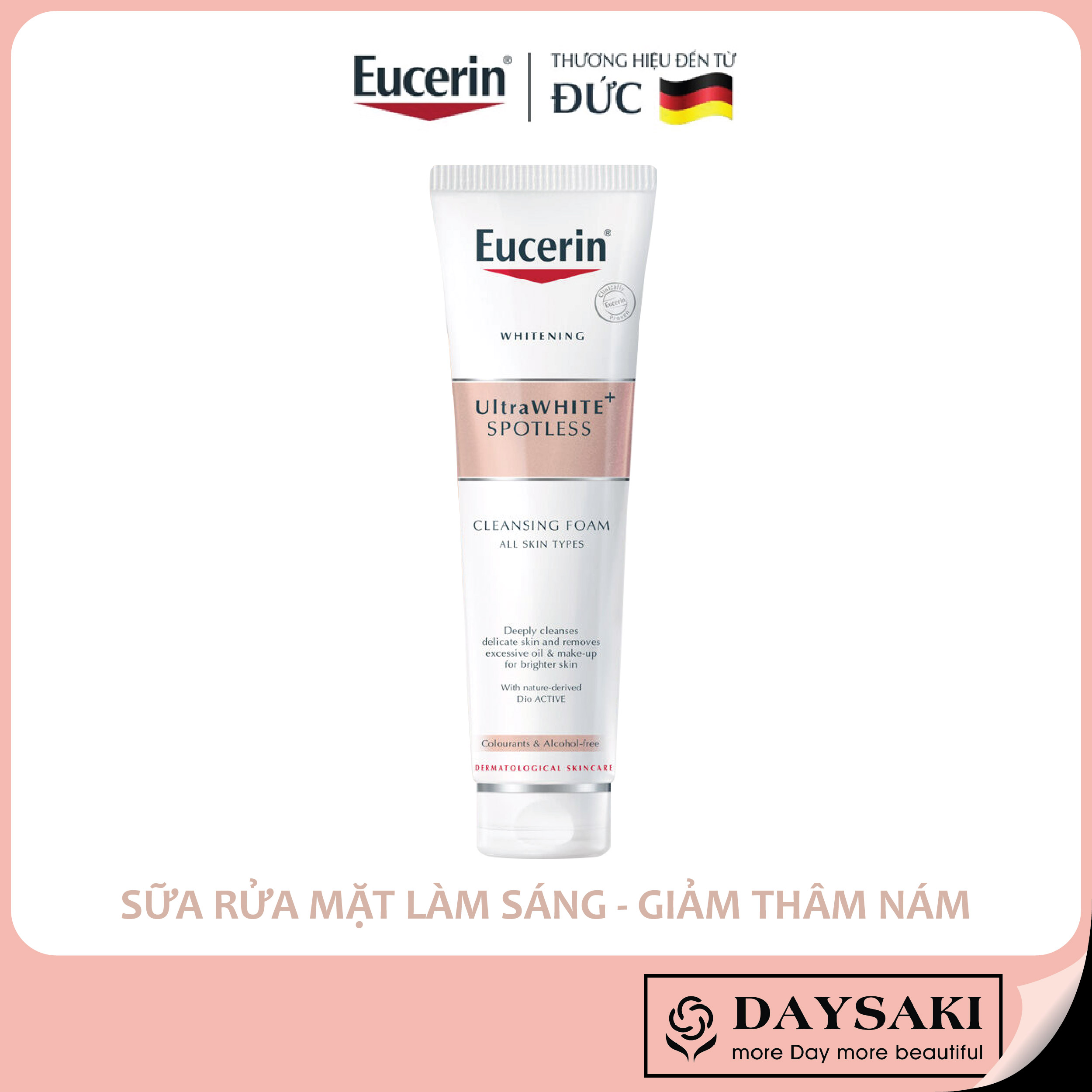 [Hcm]Eucerin Sữa Rửa Mặt Làm Sáng Da & Mờ Thâm Nám Ultra White Cleansing Foam 150G