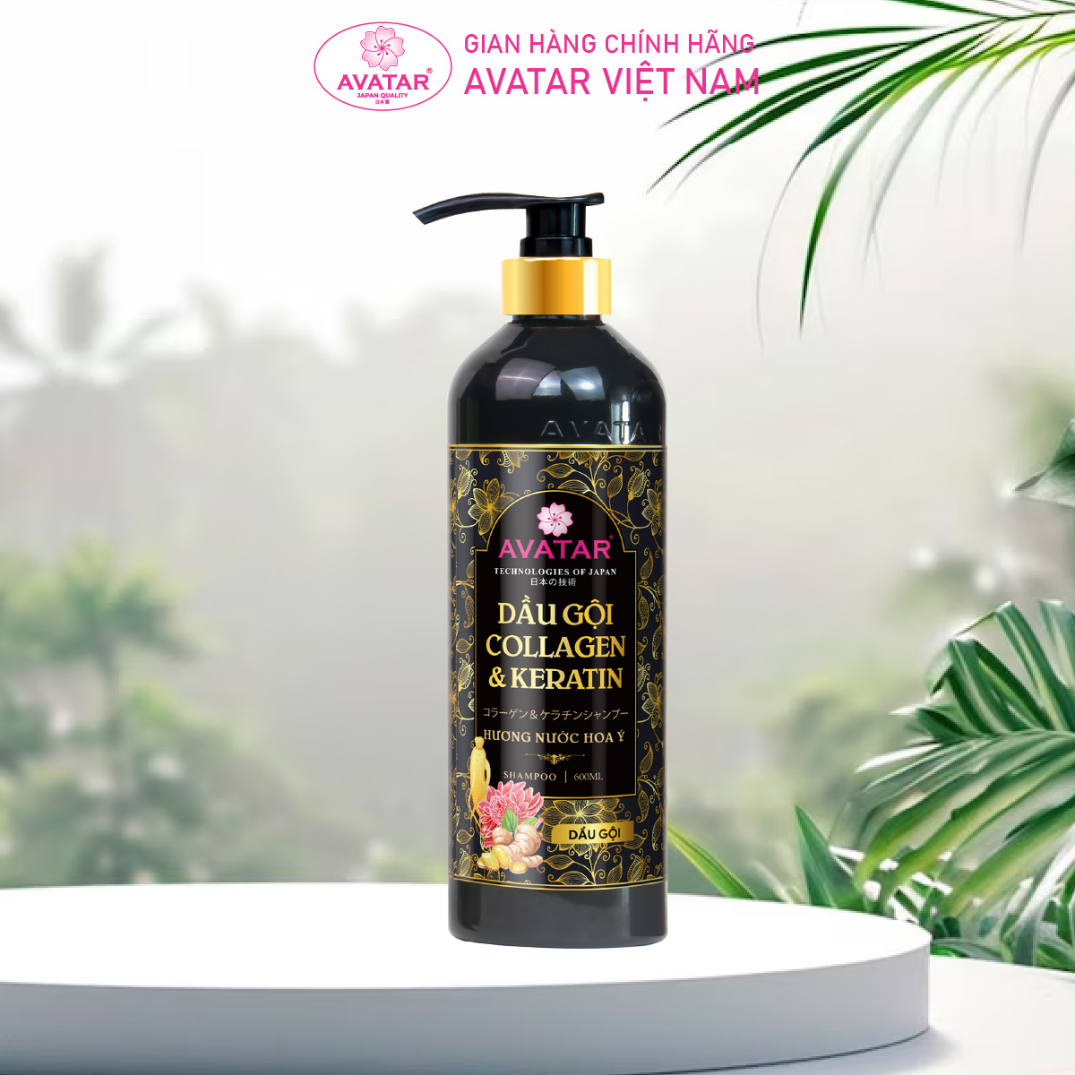 Dầu Gội Collagen & Keratin Avatar Hương Nước Hoa Ý Ngăn Ngừa Rụng Tóc Gàu & Kiềm Dầu Phục Hồi Hư Tổn